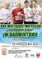 18.09.2021 r. Choszczno - XXII MIstrzostwa Polski Pracowników Oświaty w badmintonie